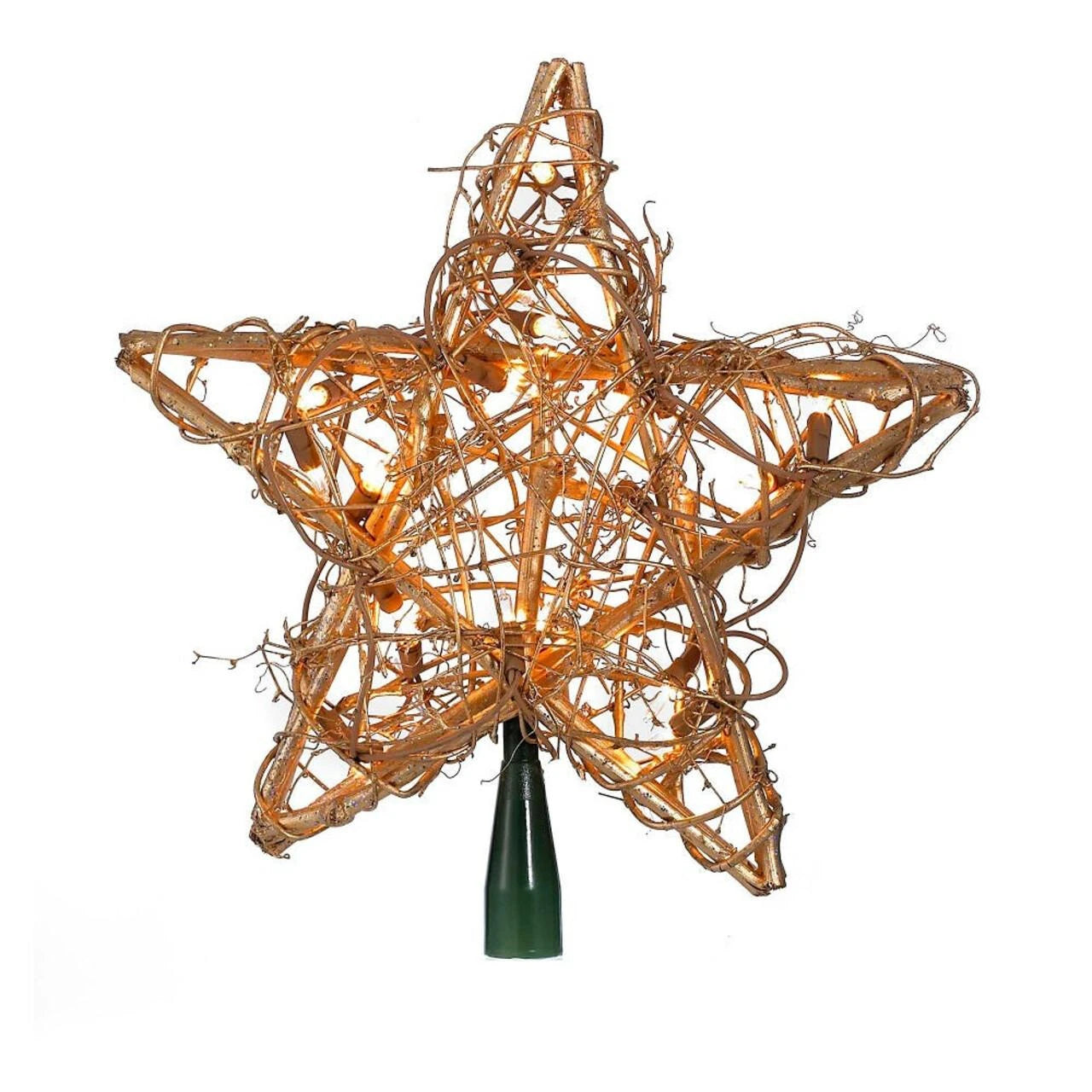 10" Gold Rattan Tree Star