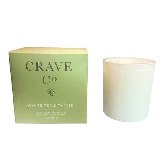 White Tea & Thyme 8 oz Candle
