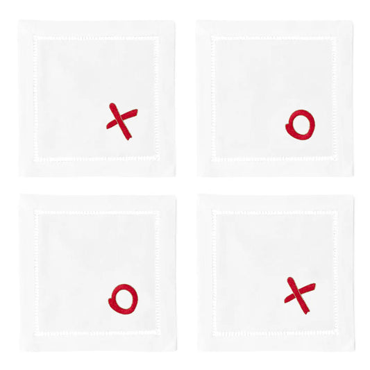 XOXO Cocktail Napkins | Mixed Set of 4