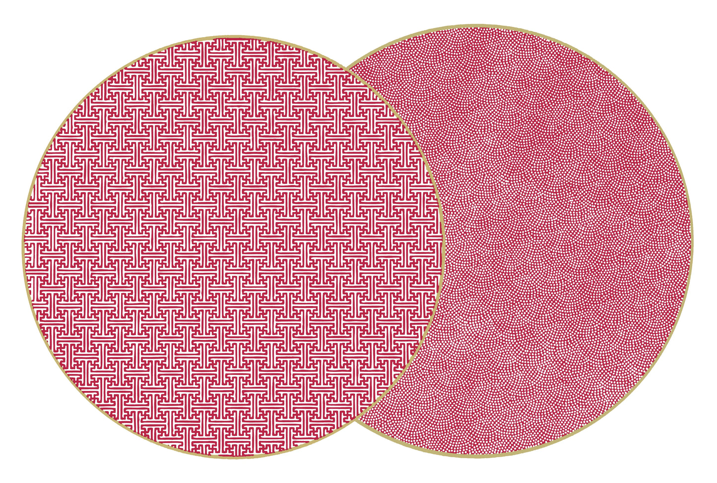Two Sided Sayagata Placemat: Syrah