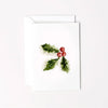 Holly berry christmas mini enclosure notecard