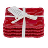 Perlette Canape Plates -Red- Melamine S/4