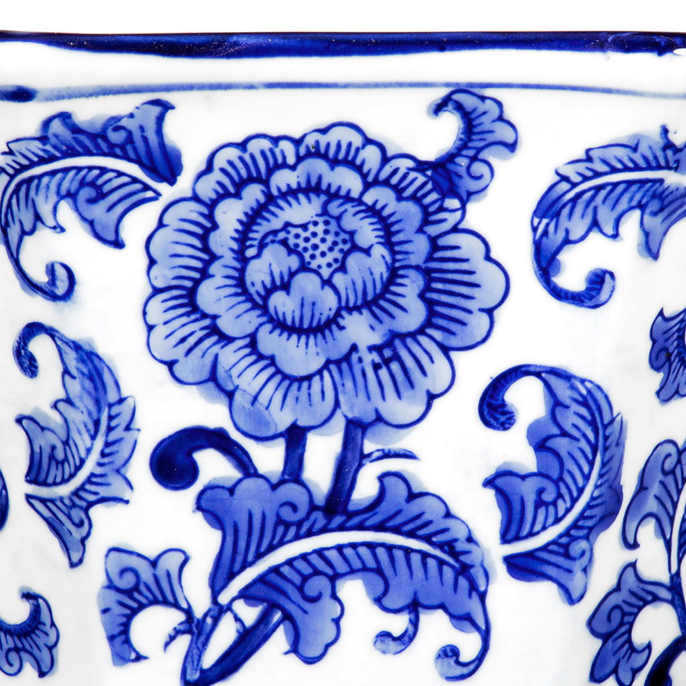 Ren Blue and White Centerpiece Decorative Bowl