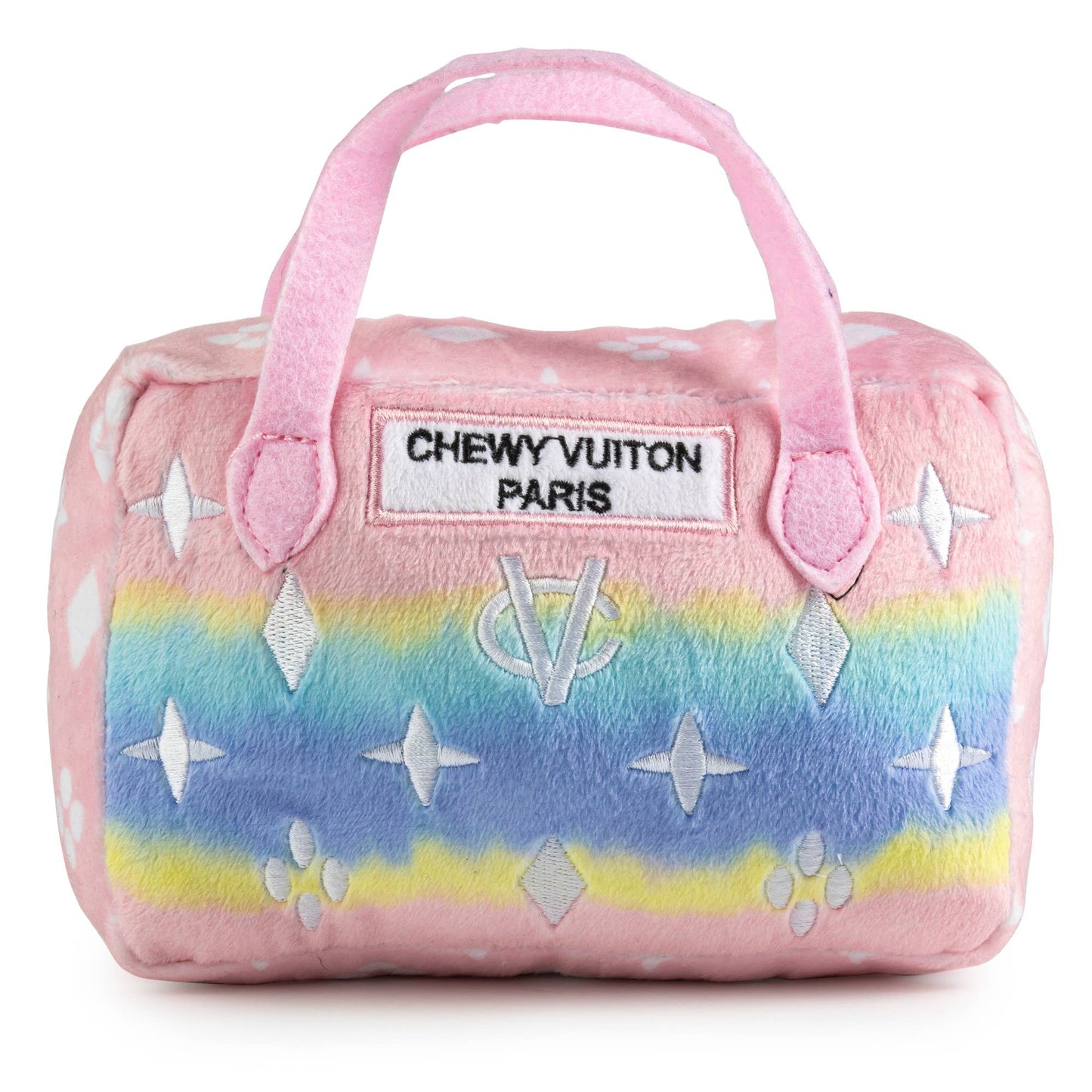 Pink Ombre Chewy Vuiton Handbag Squeaker Dog Toy: Small / Mini