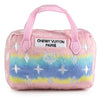 Pink Ombre Chewy Vuiton Handbag Squeaker Dog Toy: Small / Mini