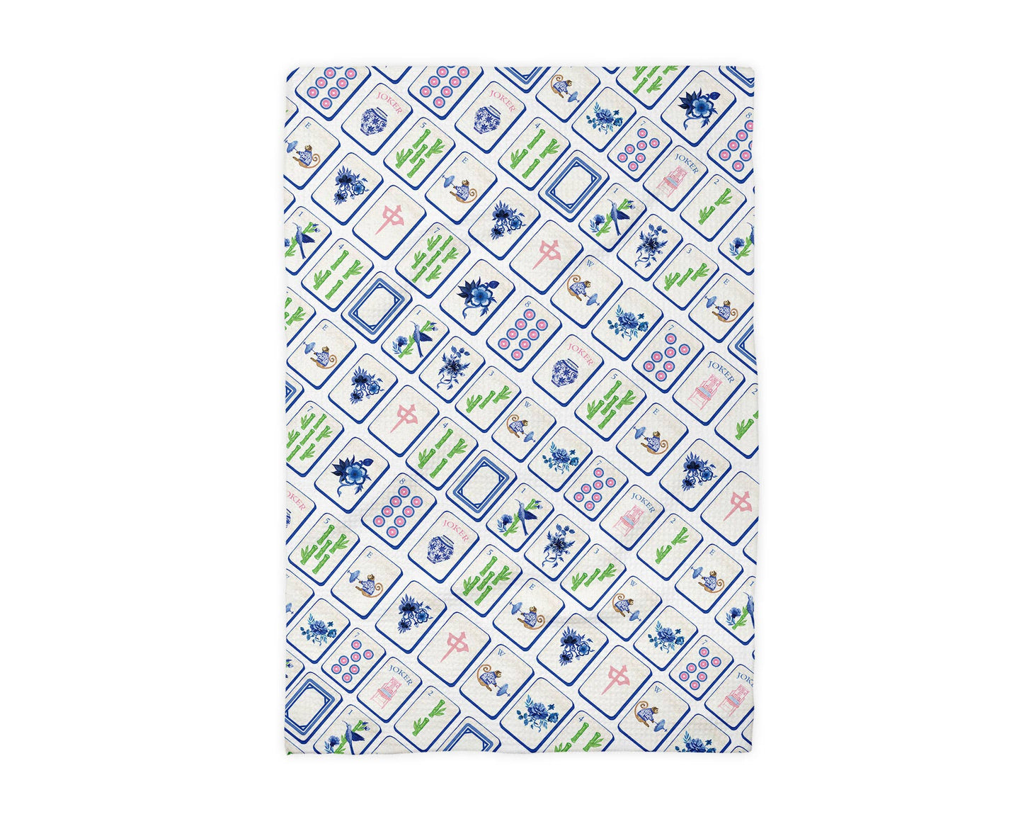 Mahjong Kitchen Towel - Blue