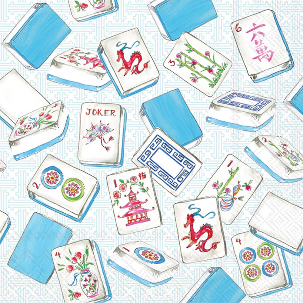 Paper Cocktail Napkins - Mahjong - Pack of 20