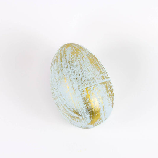 Edmonton Egg   Blue/Gold   4"