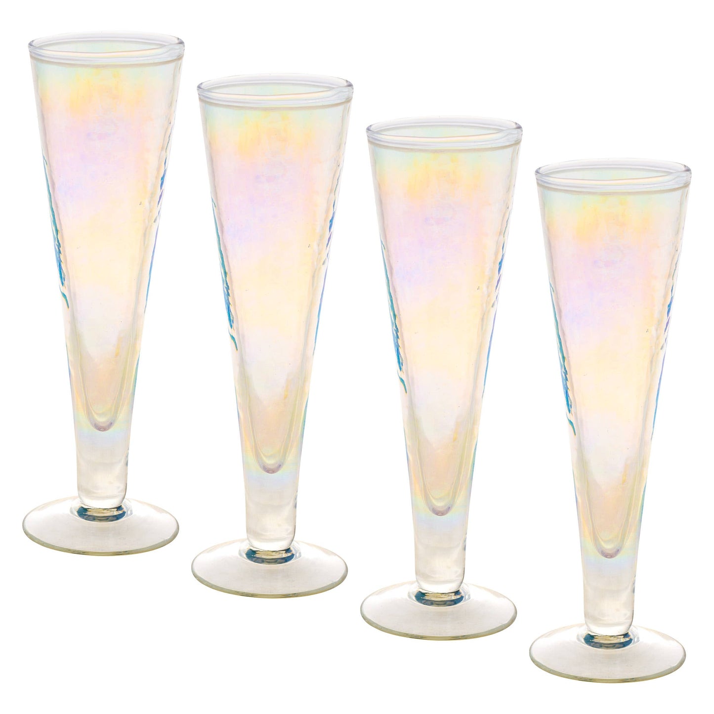 Catalina Footed Champagne Flute Clear: Amber