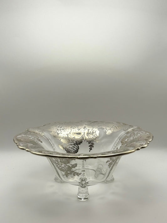 Sterling Overlay Footed Bowl