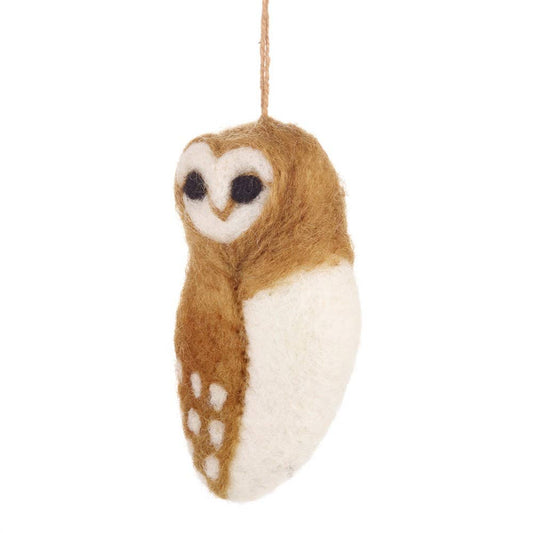 Barn Owl Felt Ornament