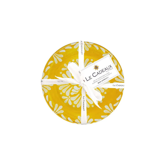 Paloma Yellow Appetizer Plates - S/4
