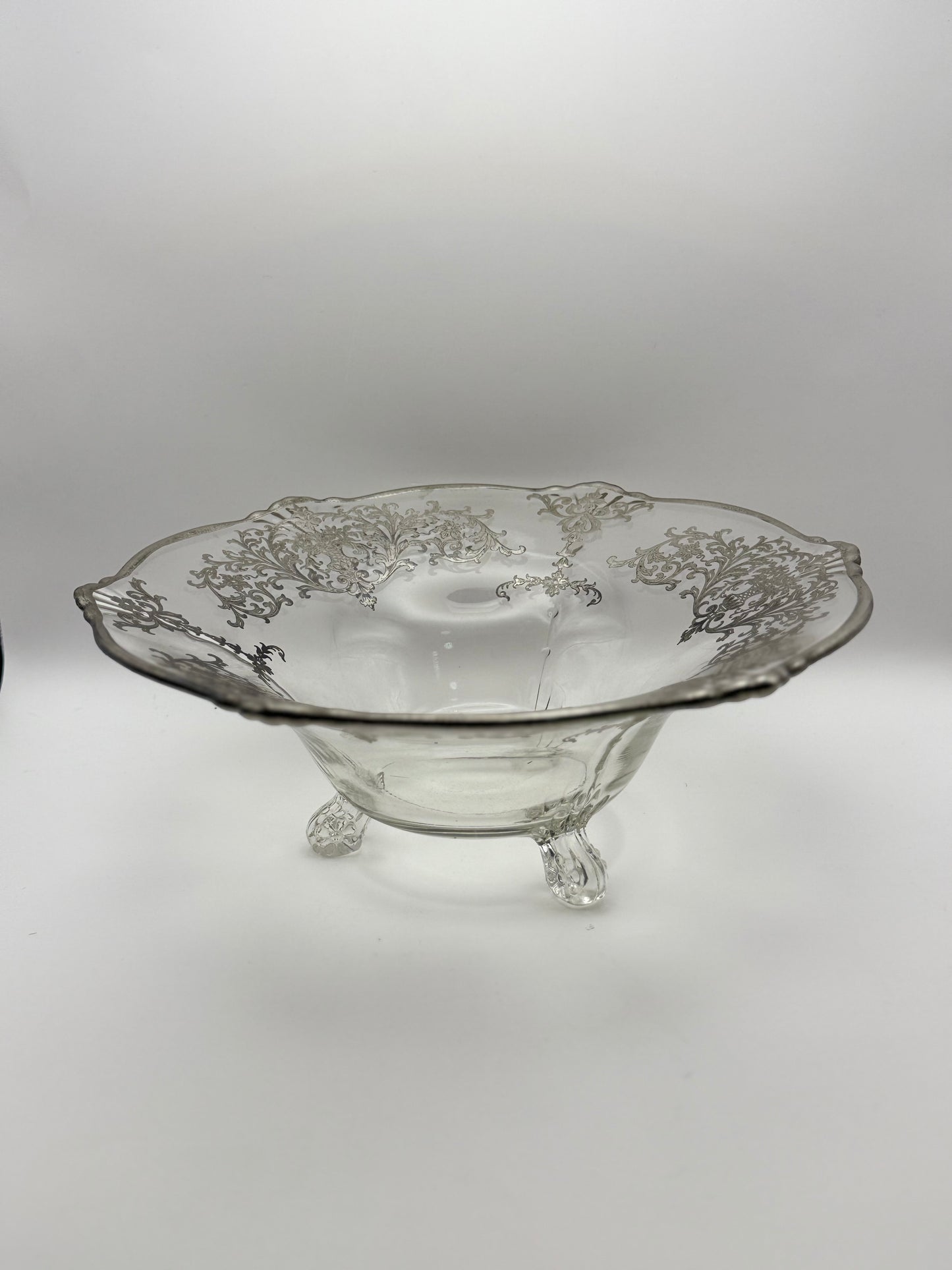 Sterling Overlay Centerpiece Fruit Bowl