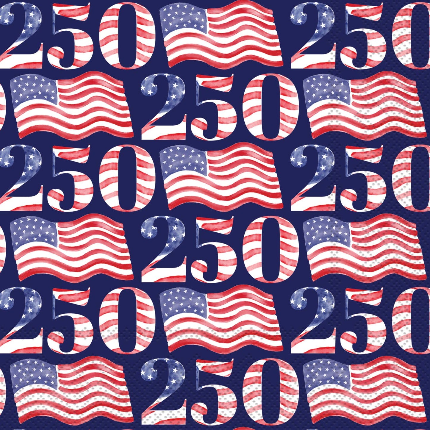 Paper Cocktail Napkin 20Ct - USA 250 - Flags