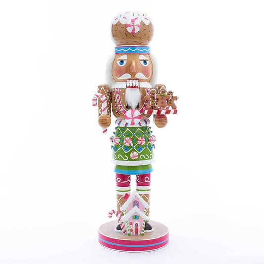 16" Gingerbread Nutcracker Pink Base