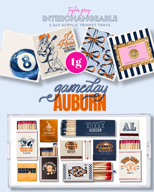 5.5x11 GAMEDAY AUBURN trinket tray insert S/5