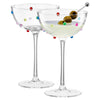 Vintage Confetti Coupe Glasses - Set of 2