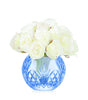 5" Crystal Blue Flower Bowl
