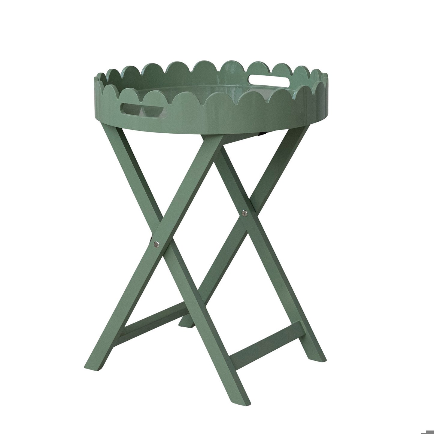 Acacia Wood Lacquered Tray/Folding Stand