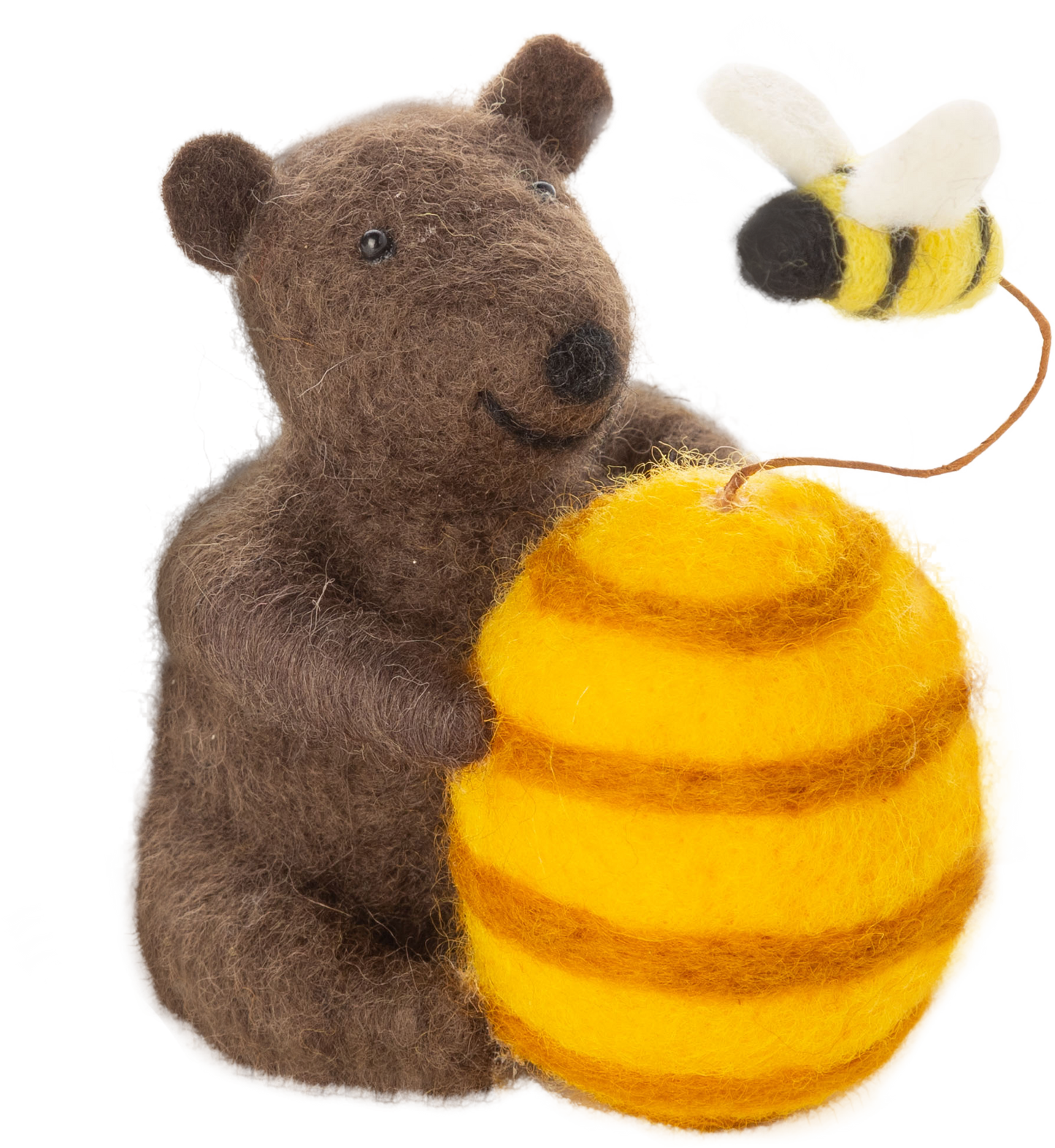 Felt Bear with Beehive