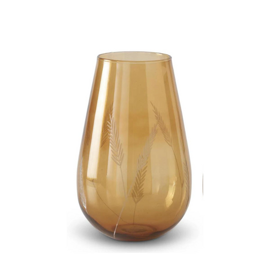 12" Wheat Amber Vase