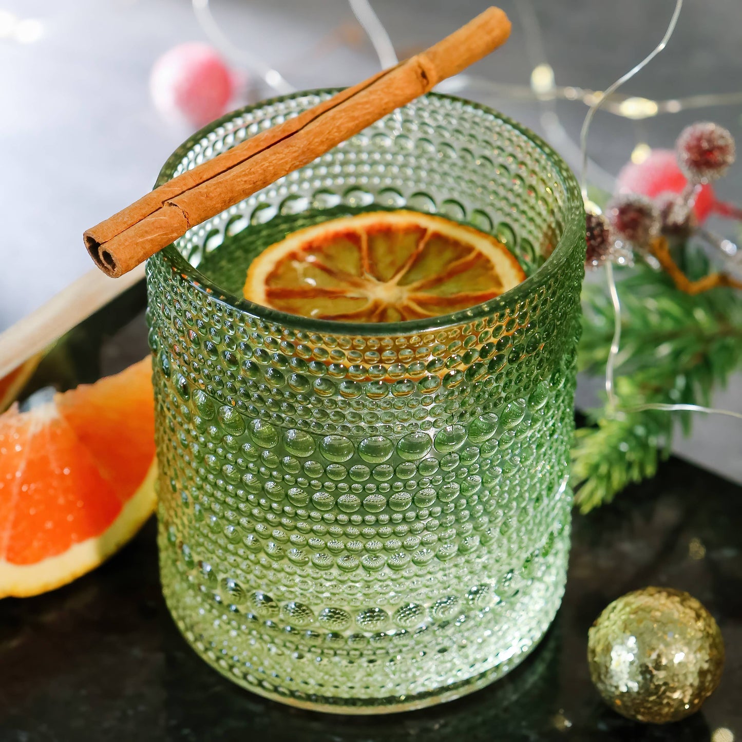 Sage Green Old Fashion Glass, Set of 6