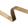 Brown w/ Gold Shimmer | 1" Reversible Velvet Wired Ribbon | Satin Backing | 10 Yard Roll
