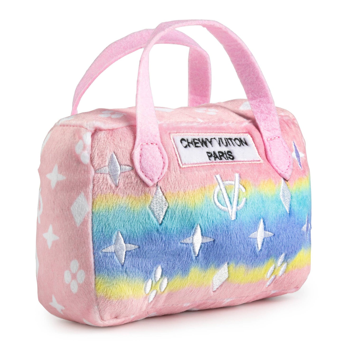 Pink Ombre Chewy Vuiton Handbag Squeaker Dog Toy: Small / Mini