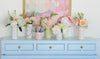Gingham Column Vase: Sea Glass Green