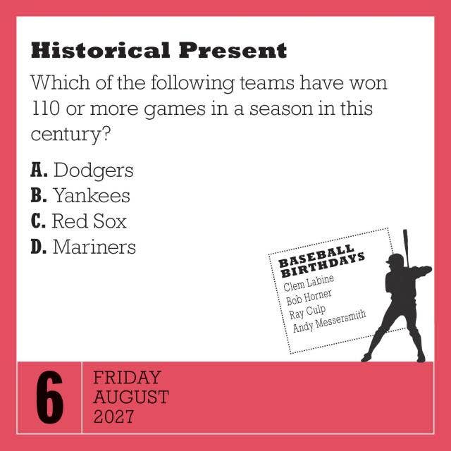 A Year of Baseball Trivia! Page-A-Day® Calendar 2027