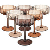 Asst. Brown Flower Coupes, Set of 6