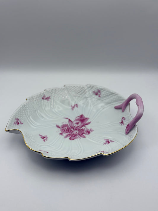 Pink Leaf Serving Dish