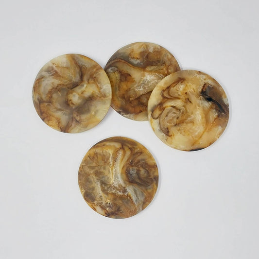 S/4 Tortoiseshell Round Coasters