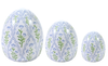 White & Lavender Tulip Trellis Egg: 8"