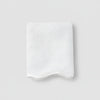 6pc Scallop Bath Towel Sets: White Piping