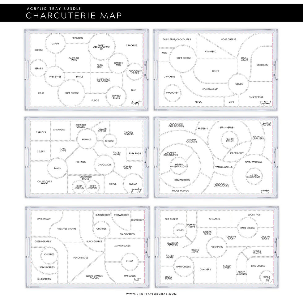 Charcuterie Map Tray Inserts