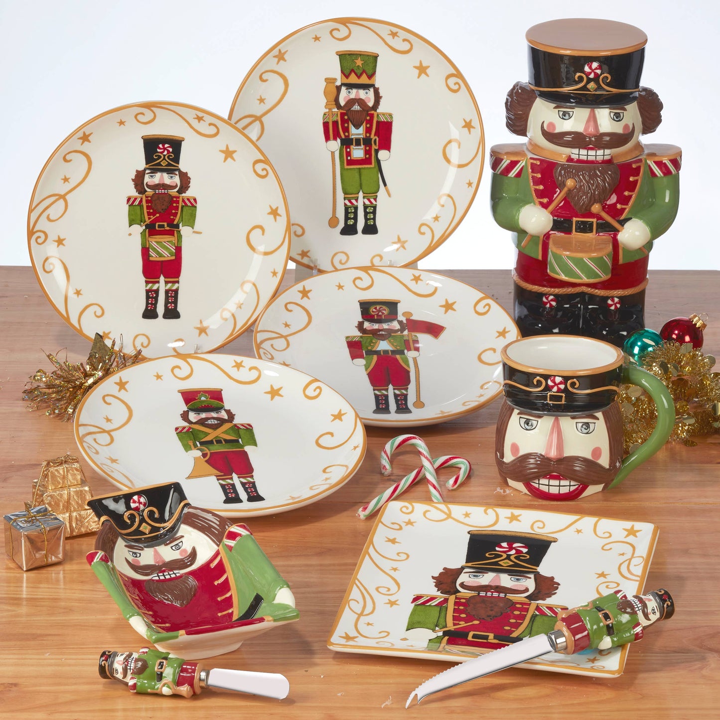 Christmas Nutcracker Dessert Plate, Set of 4