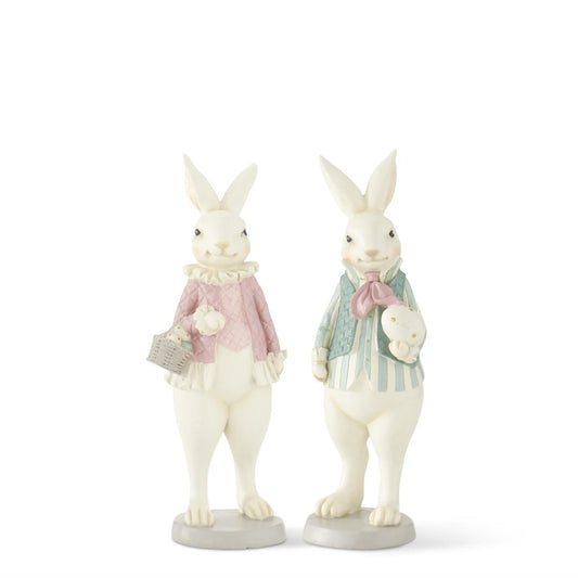 10" Pastel Pink & Green Easter Bunny