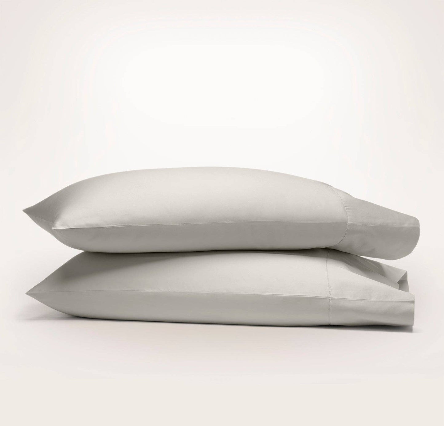 Percale Hemmed Pillowcase Set: White / King