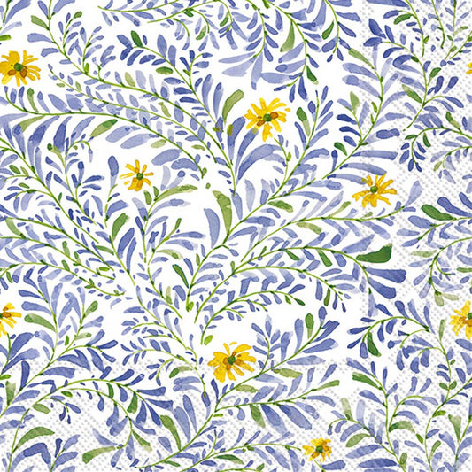 Paper Cocktail Napkin 20 Ct - Lovely Branches Blue