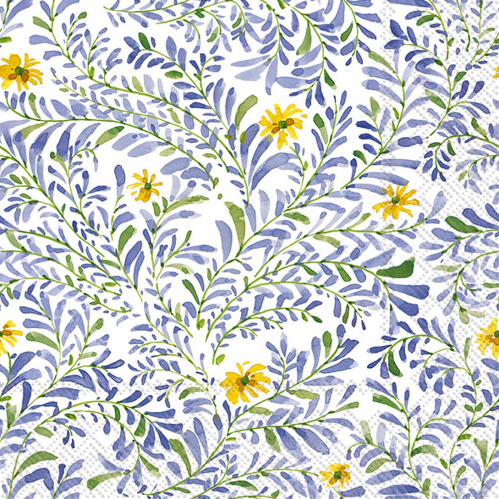 Paper Cocktail Napkin 20 Ct - Lovely Branches Blue