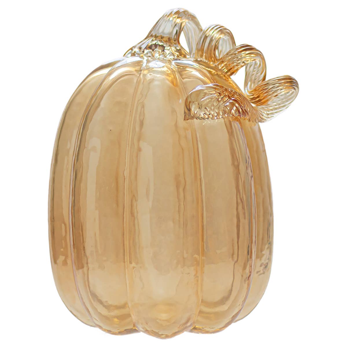 8.5" Tall Apple Cider Glass Pumpkin