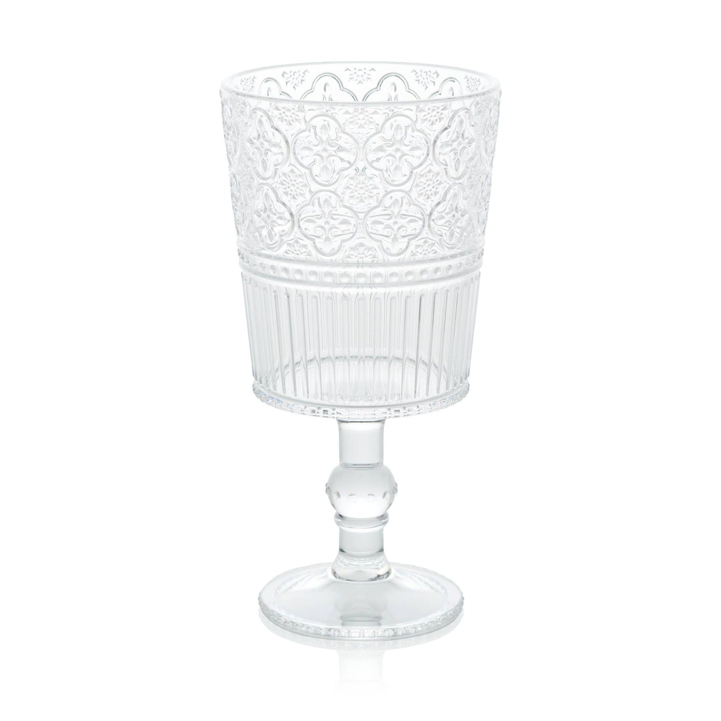 Victoria Clear Acrylic Goblet, S/6