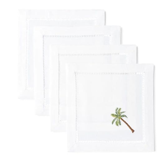 Palm Tree Cocktail Napkin, Set of 4