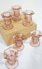 Glass Taper Candle Holder: Mauve