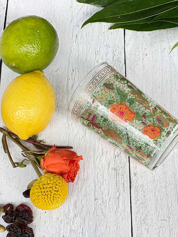 Moroccan Tea Glasses "Garden" Design, S/6