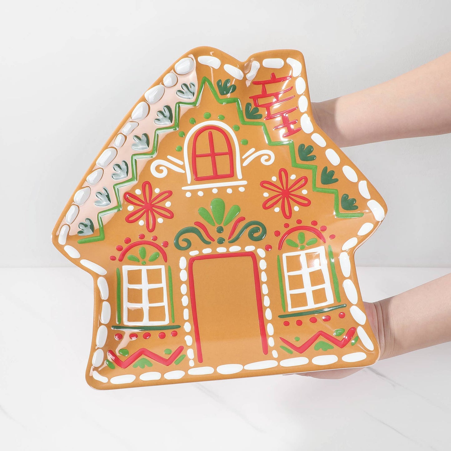 14" Gingerbread House Melamine Platter