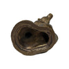 3" Antiqued Brass Bear on Rock