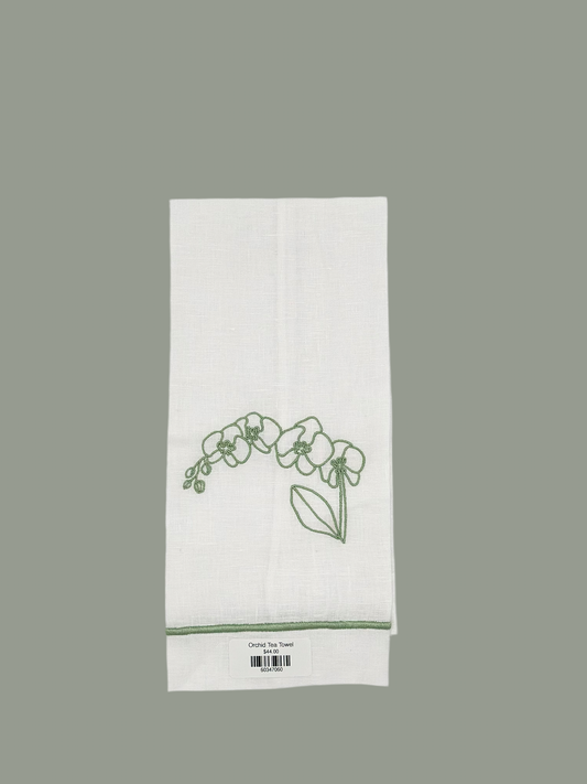 Orchid Tea Towel