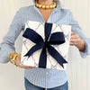 Continuous Roll Gift Wrap | Blue Bow Scallop